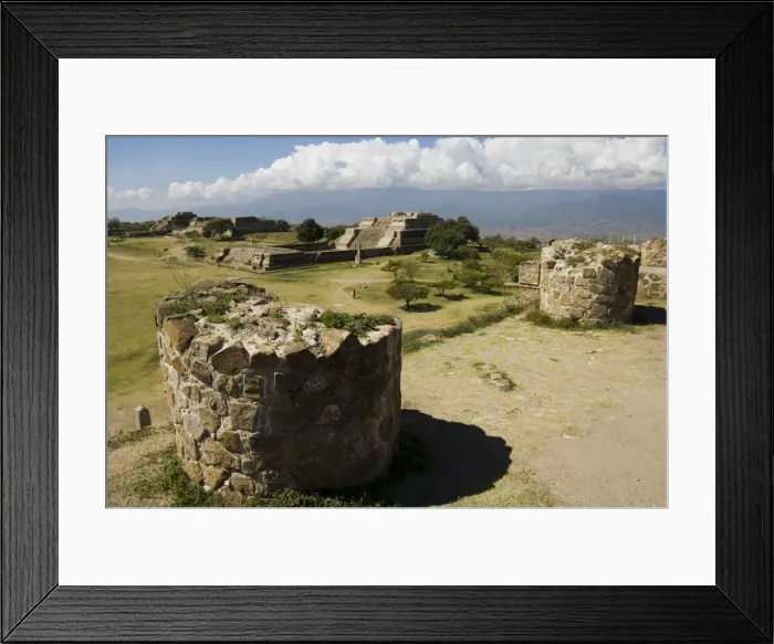 Framed Print : Looking southwest across the ancient Zapotec city of Monte Alban Framed Print : Looking southwest across the ancient Zapotec city of Monte Alban