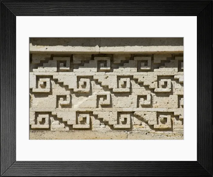 Framed Print : Fantastic geometric stone carving Framed Print : Fantastic geometric stone carving