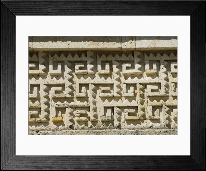 Framed Print : Fantastic geometric stone carving Framed Print : Fantastic geometric stone carving