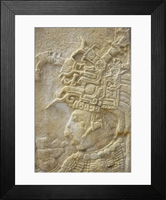 Framed Print : Detail of Stela II Framed Print : Detail of Stela II