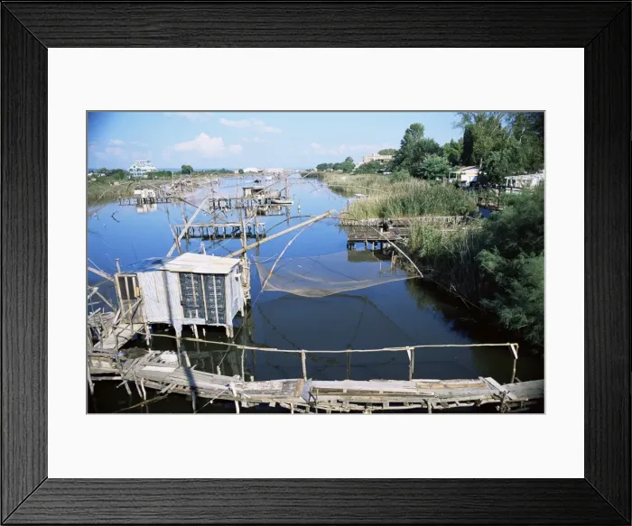 Framed Print : Fishing nets on the Milena Canal Framed Print : Fishing nets on the Milena Canal