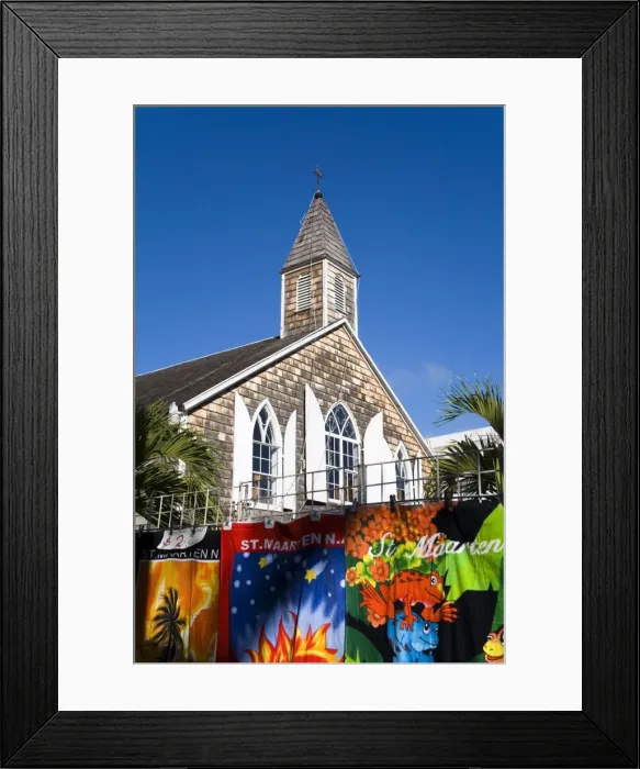 Framed Print : Methodist church, Philipsburg, St Framed Print : Methodist church, Philipsburg, St