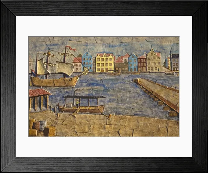 Framed Print : Plaque by Frank Van der Loo in Otrobanda District Framed Print : Plaque by Frank Van der Loo in Otrobanda District
