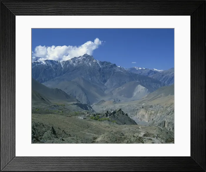 Framed Print : The village of Jharkot in the Mustang district in Framed Print : The village of Jharkot in the Mustang district in