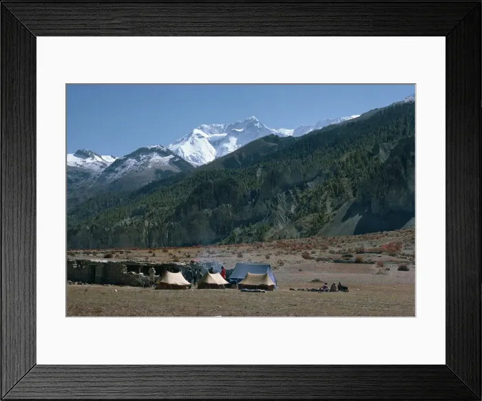 Framed Print : Trekkers camp in the Manang Valley in the Annapurna Range Framed Print : Trekkers camp in the Manang Valley in the Annapurna Range