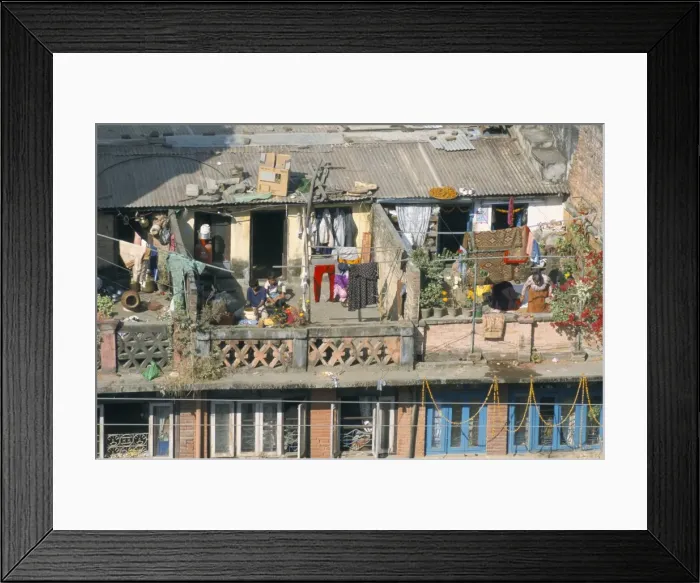 Framed Print : Rooftop activity in centre of city Framed Print : Rooftop activity in centre of city
