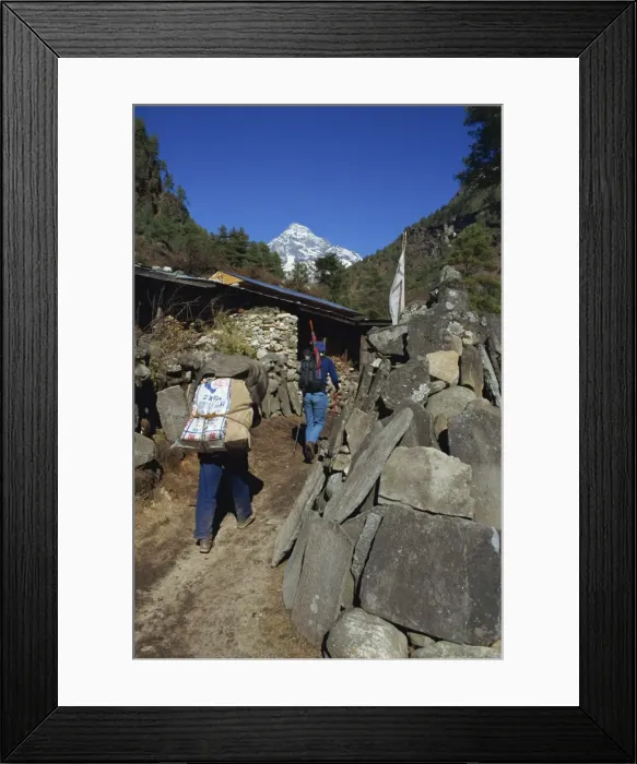 Framed Print : Porter and trekker Framed Print : Porter and trekker
