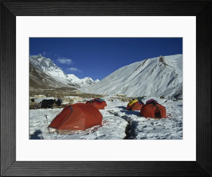 Framed Print : Campsite at Dingboche Framed Print : Campsite at Dingboche