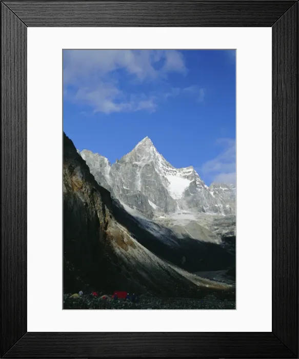 Framed Print : Kya Jo Ri mountain from Machermo Framed Print : Kya Jo Ri mountain from Machermo