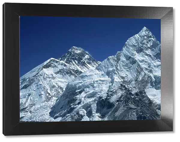 Snow-capped peak of Mount Everest