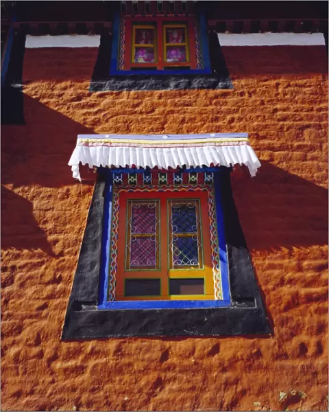 Window of the Thami gompa (monastery)
