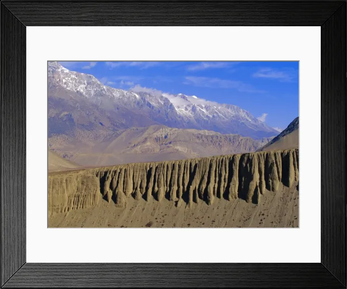 Framed Print : Arid landscape and colourful mountains Framed Print : Arid landscape and colourful mountains