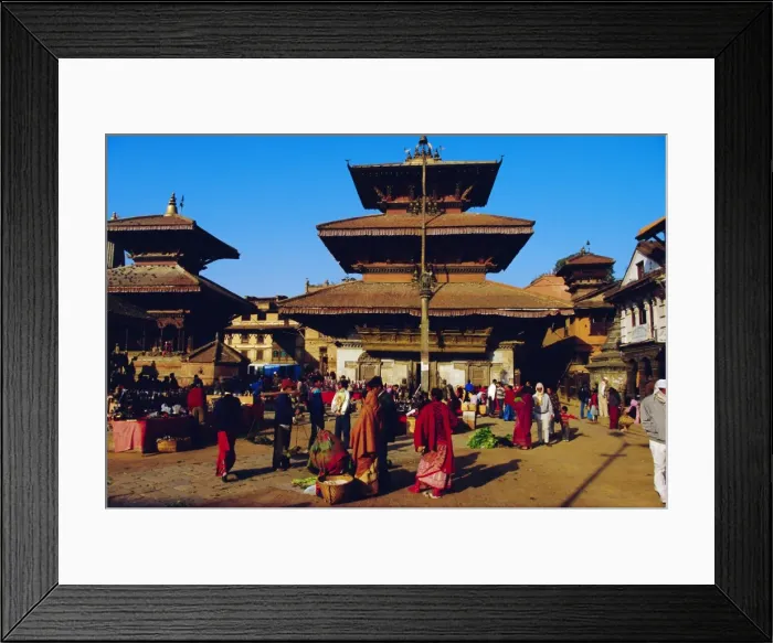 Framed Print : Market in Durbar Square