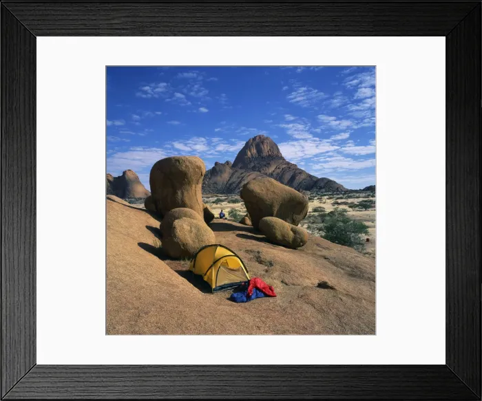 Framed Print : Campsite at Spitzkoppe Mountains Framed Print : Campsite at Spitzkoppe Mountains