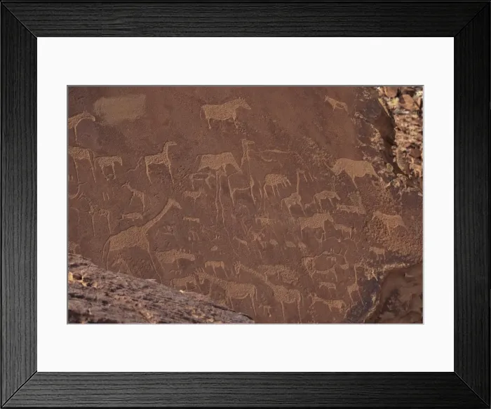 Framed Print : Etchings on sandstone Framed Print : Etchings on sandstone
