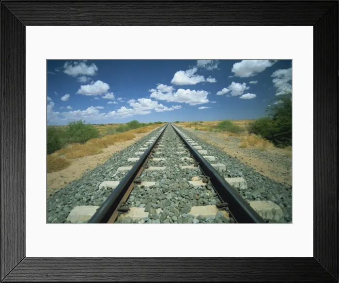 Framed Print : Railway tracks near Mariental Framed Print : Railway tracks near Mariental