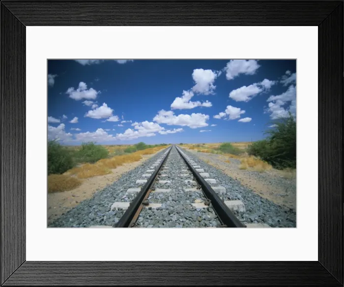 Framed Print : Railway tracks near Mariental Framed Print : Railway tracks near Mariental