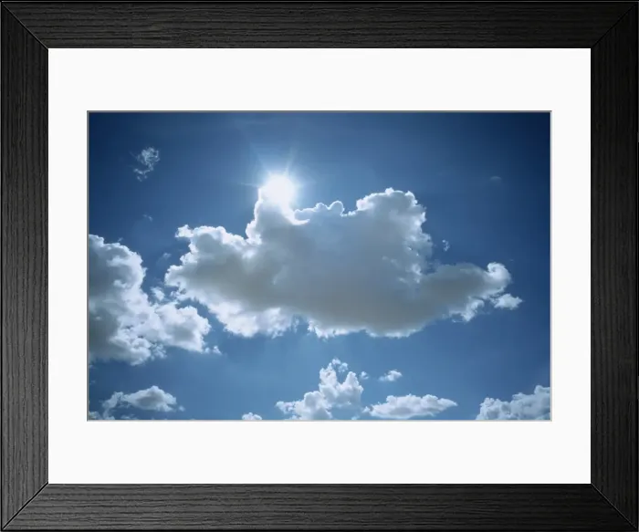 Framed Print : Sun emerging from behind cloud Framed Print : Sun emerging from behind cloud
