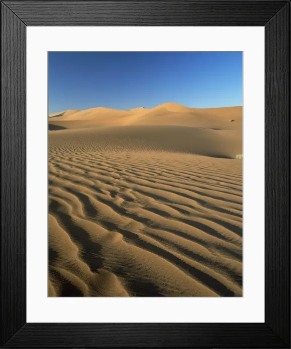 Framed Print : Sand dunes and dune sea Framed Print : Sand dunes and dune sea