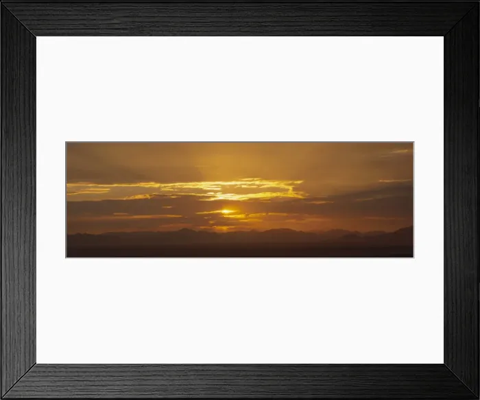 Framed Print : Panoramic view of sunset over mountains in the Namib Framed Print : Panoramic view of sunset over mountains in the Namib