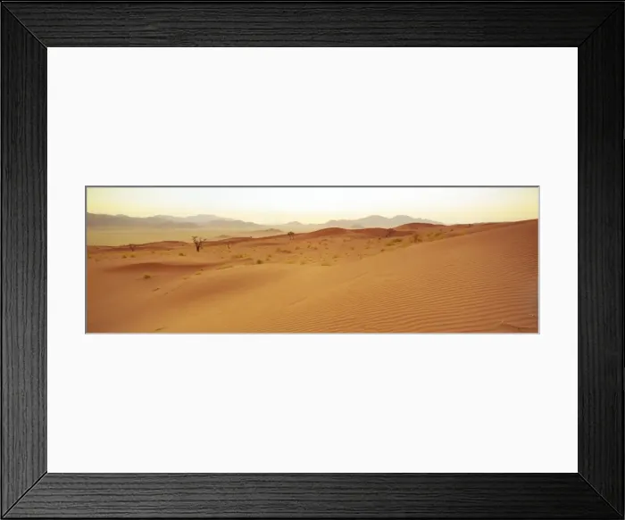Framed Print : Sand dunes / dune sea at sunset Framed Print : Sand dunes / dune sea at sunset