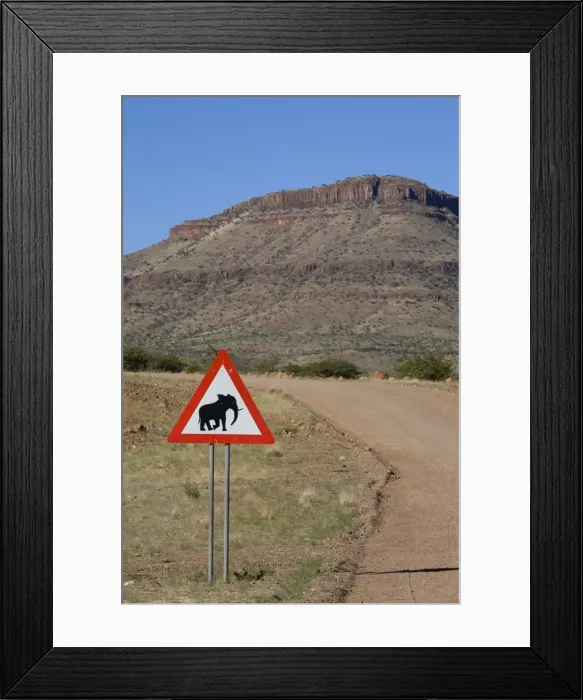 Framed Print : Caution road sign Framed Print : Caution road sign
