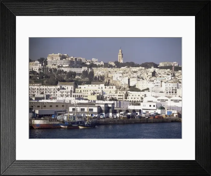 Framed Print : Harbour view to old town and kasbah Framed Print : Harbour view to old town and kasbah