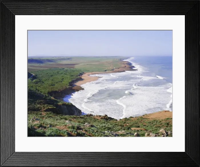 Framed Print : Atlantic coastline and beach south of Safi Framed Print : Atlantic coastline and beach south of Safi