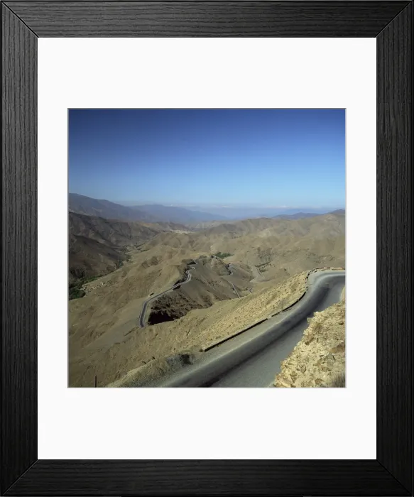 Framed Print : Road through the High Atlas Mountains