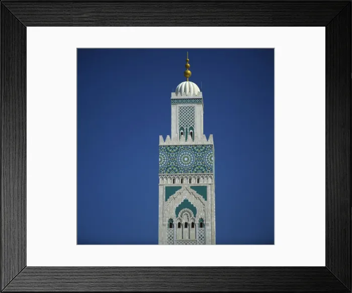Framed Print : The tower of the Hassan II Mosque Framed Print : The tower of the Hassan II Mosque