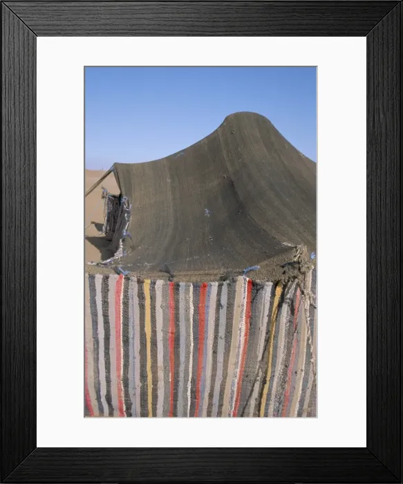 Framed Print : Berber tent at the bivouac at Chigaga dunes Framed Print : Berber tent at the bivouac at Chigaga dunes