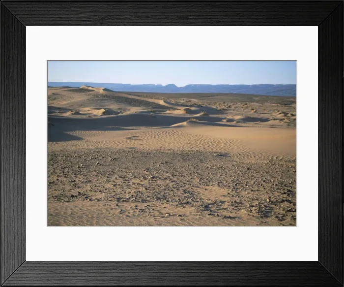 Framed Print : Anti Atlas mountains from the dunes at Erg Al Hatin Framed Print : Anti Atlas mountains from the dunes at Erg Al Hatin