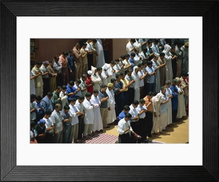 Framed Print : Friday prayers at mosque in Djemaa el Fna Framed Print : Friday prayers at mosque in Djemaa el Fna
