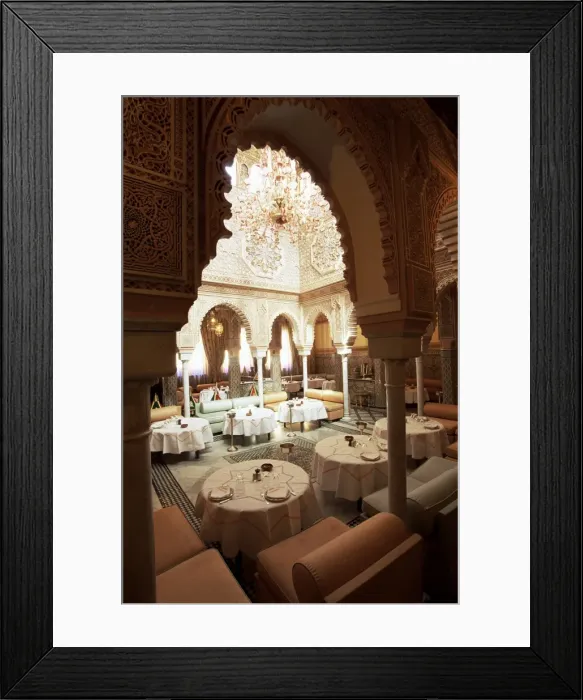 Framed Print : Interior view of Moroccan Restaurant Framed Print : Interior view of Moroccan Restaurant