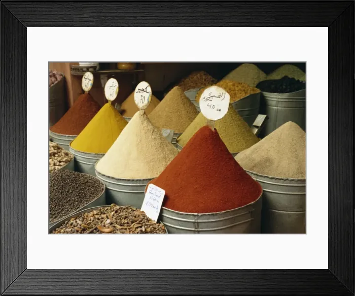 Framed Print : Spices for sale in spices souk Framed Print : Spices for sale in spices souk