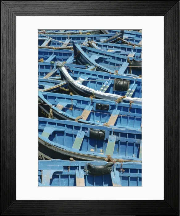Framed Print : Blue boats Framed Print : Blue boats