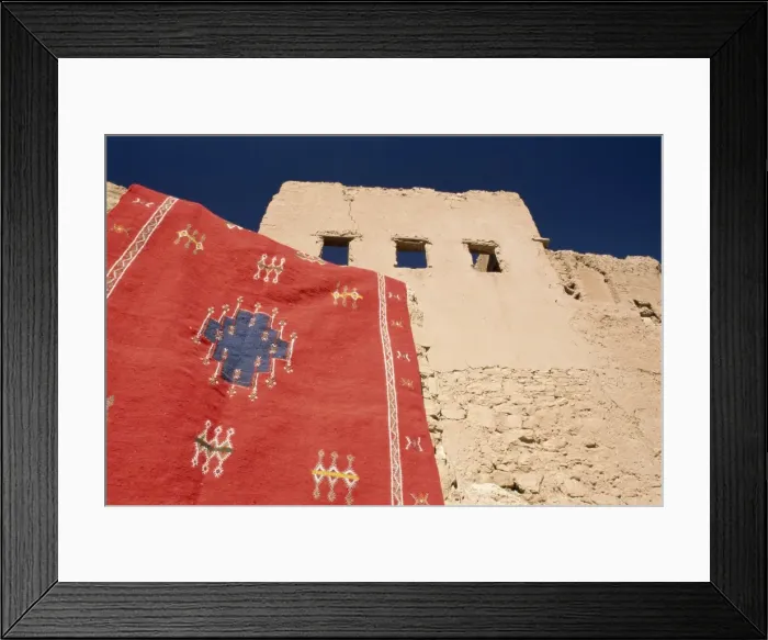 Framed Print : Red carpet drying in the sun Framed Print : Red carpet drying in the sun