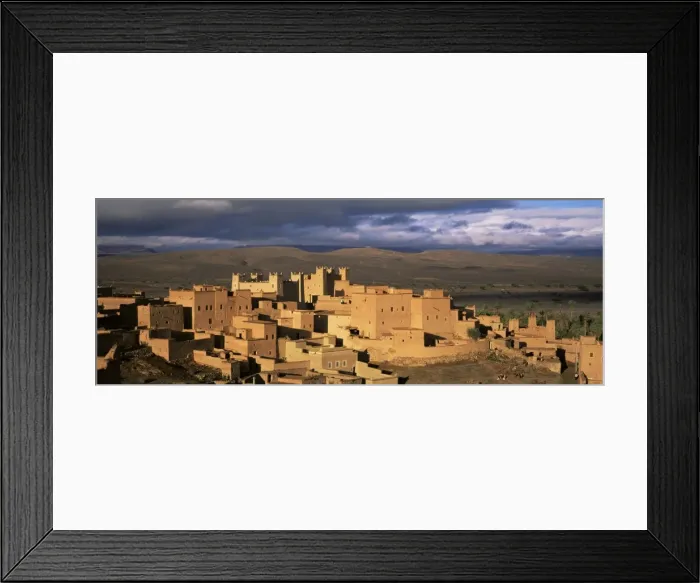 Framed Print : Kasbah bathed in storm light Framed Print : Kasbah bathed in storm light