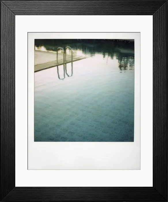 Framed Print : Polaroid of swimming pool with reflections Framed Print : Polaroid of swimming pool with reflections