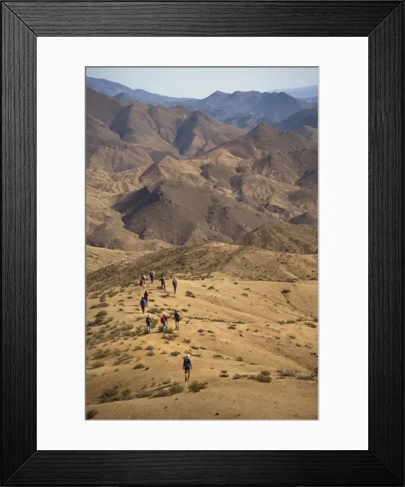 Framed Print : Trekkers, Siroua Massif Framed Print : Trekkers, Siroua Massif