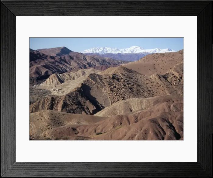 Framed Print : Mountains and village near Telouet Framed Print : Mountains and village near Telouet