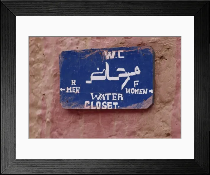 Framed Print : Sign for toilets Framed Print : Sign for toilets