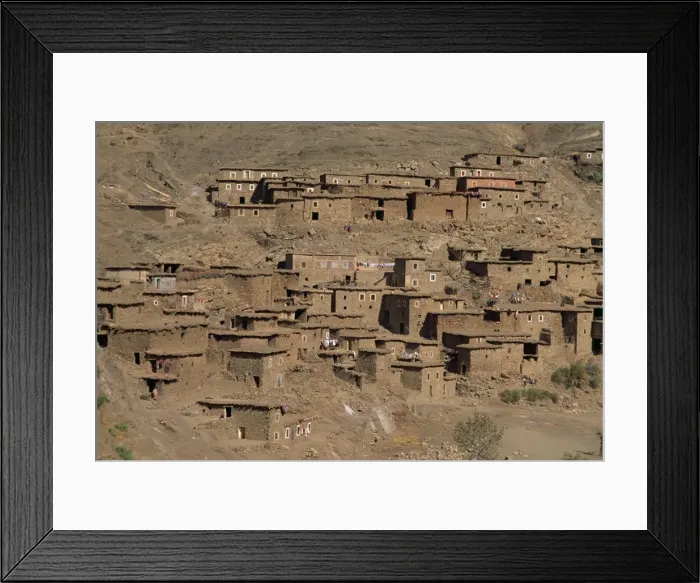 Framed Print : Berber village of stone and earth Framed Print : Berber village of stone and earth
