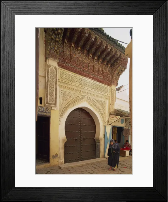 Framed Print : Street scene and large gate Framed Print : Street scene and large gate
