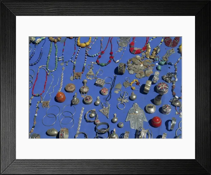 Framed Print : Jewellery laid out for sale Framed Print : Jewellery laid out for sale