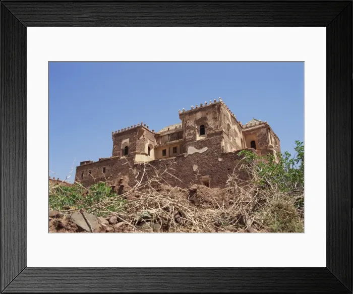 Framed Print : Low angle view of the exterior of the Telouet Kasbah Framed Print : Low angle view of the exterior of the Telouet Kasbah