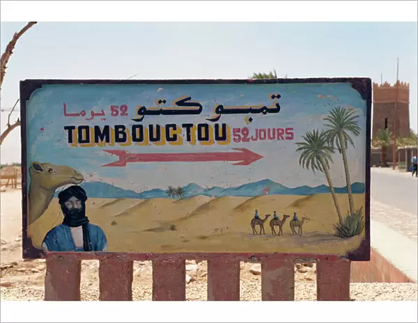Famous sign for Tombouctou