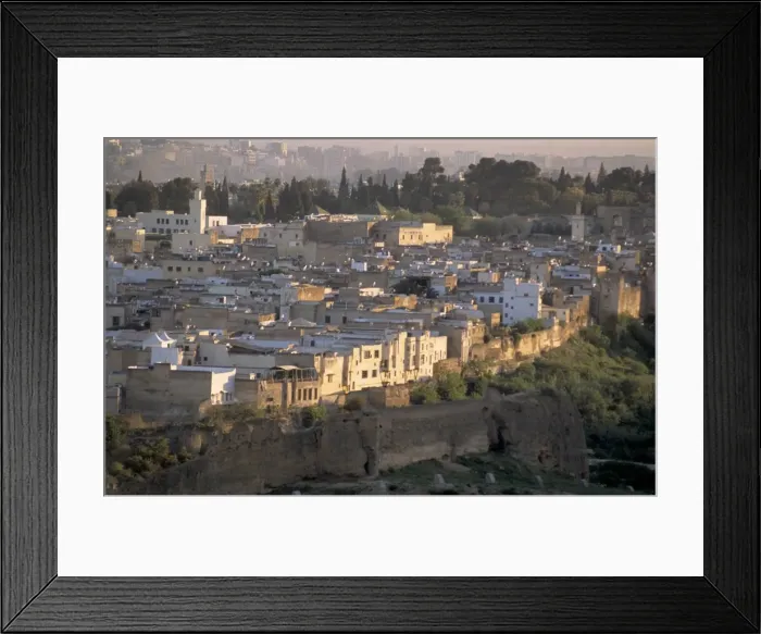 Framed Print : Elevated view of the Medina or old walled city Framed Print : Elevated view of the Medina or old walled city