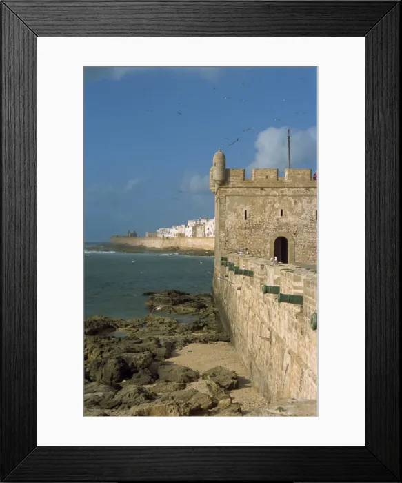 Framed Print : Ramparts and harbour gate Framed Print : Ramparts and harbour gate