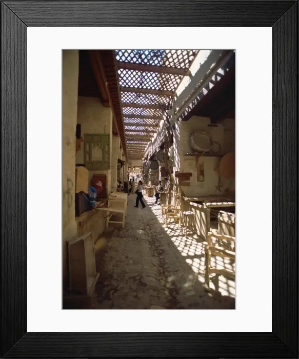 Framed Print : Souk in the old walled town or medina Framed Print : Souk in the old walled town or medina